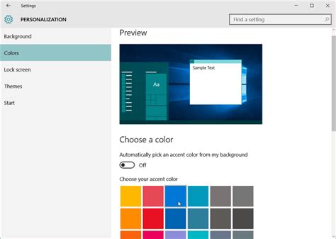 color options coming  windows