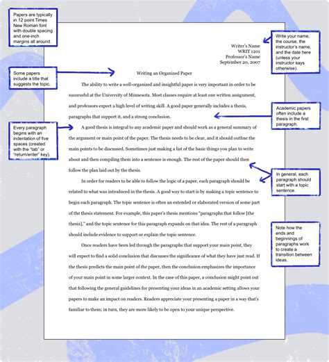 report format  essay plan