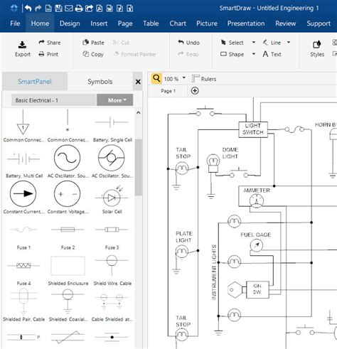 smartdraw  electrical schematic diagram software