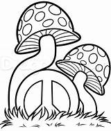 Drawing Mushroom Simple Psychedelic Draw Drawings Graffiti Painting Paintingvalley Step Dragoart sketch template