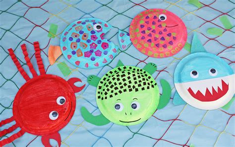 paper plate sea creatures craft sea creatures crafts sea animal crafts