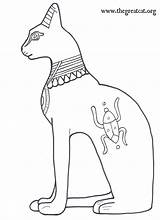 Egyptian Ancient Coloring Cat Drawing Cats Bastet Book Egypt Drawings Adults Children Seated Thegreatcat Pages Template Sketches Getdrawings Para Colorear sketch template