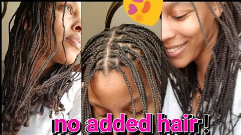 knotless box braids  natural hair  added hair mini braids  days  sincerely leshawn