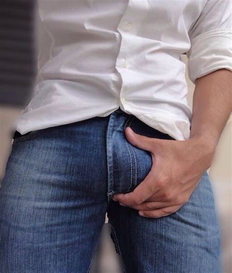 Gay bulging pants