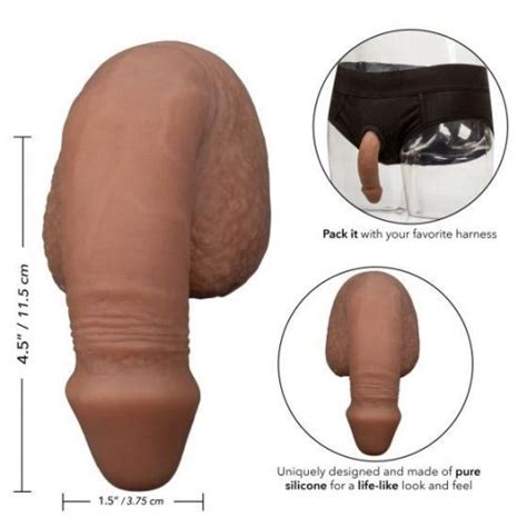 packer gear 5 silicone packing penis brown sex toys at adult empire