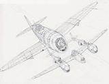 Drawing Airplane sketch template