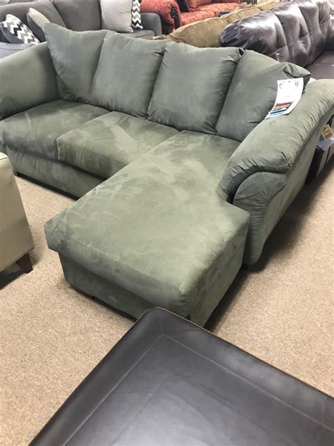great comfy sofa  attached chaise  couch loveseat savings