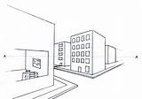 Linear Buildings 2pt Easy Sketches Cityscape Helloartsy sketch template