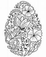 Coloring Pages Easter Egg Mandala Patterns Doodle Floral Eggs Adults Colouring Cute Doodles Zentangle Kids Printable Designs Pergamano Stock Sheets sketch template