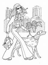 Coloring Pages Girl Teenager Teenage Fashion sketch template