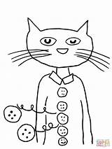 Pete Cat Coloring Buttons Groovy Pages Four Printable His Color Button Printables Drawing Colorear Para Template Gato Print Shoes Nyan sketch template