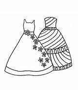 Coloring Dresses Pages Fashion Dress Princess Color Sheets Cute Print Dot Polka Bow sketch template