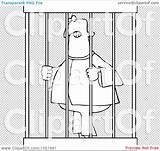 Coloring Prisoner Prison Bars Behind Illustration Angry Outline Clip Pages Cell Royalty Vector Djart Transparent Background Template sketch template