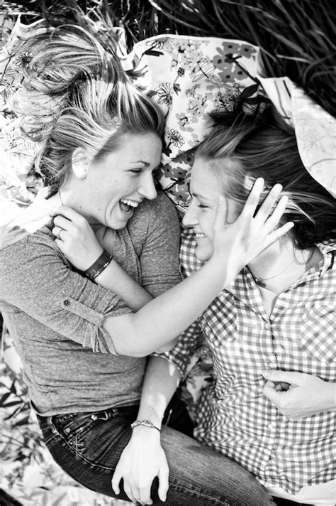 picnic lesbian engagement session with images lesbian
