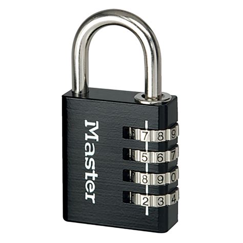 master lock aluminium  digit combination open shackle padlock wmm