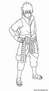 Naruto Coloring Pages Uchiha Sasuke Manga Printable Fictional Character Template Popular sketch template