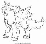 Entei Colouring Pokemon Pages sketch template