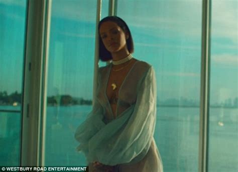 rihanna wears a see through negligee in racy new video needed me daily mail online