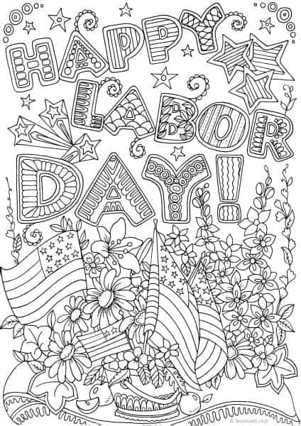labor day favoreads coloring club