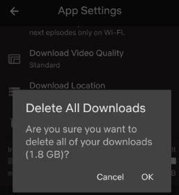 delete downloaded netflix movies  android