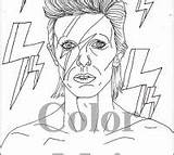 Bowie David Coloring Pages Getcolorings sketch template