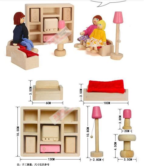 poupee en bois salle de bain meubles lit superpose maison miniature enfants poupees poupees