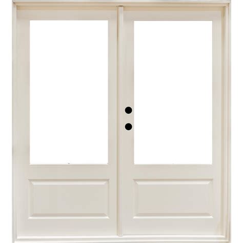 mp doors      fiberglass smooth white  hand outswing hinged  lite patio door