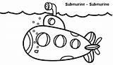 Kapal Selam Mewarnai Submarine Kartun Laut Craft Menggambar Buat sketch template