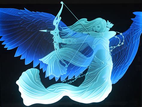 illuminated carved glass with custom art and designs