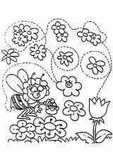 Spring Bee Honey Makes Coloring Hello Pages Coloringpagesonly sketch template