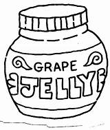 Clipart Peanut Jelly Butter Coloring Grape Jar Pages Clip Outline Template Cliparts Library Clipartbest Clipground sketch template