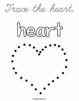 Coloring Heart Trace Cursive Twistynoodle Outline Built California Usa Print sketch template