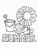 Colouring Preschoolers Summertime Vocabulary sketch template