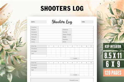 shooting log book shooters log book graphic  vector cafe creative