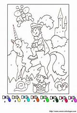 Magique Einhorn Licorne Chevalier Zahlen Malen Imprimer Cheval Maternelle Magiques Coloriages Ausdrucken Unicorno Matematica Unicorn Prinz Numeri Ligne Numbers Colorat sketch template