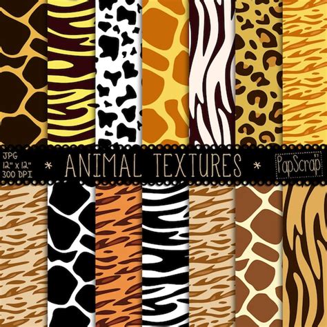 animal print digital paper animal textures