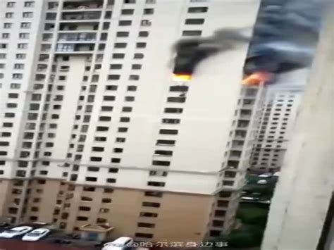 man forced to jump from burning building