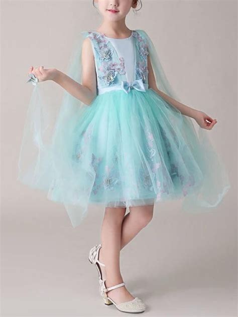 blue butterfly tulle princess dress girl outfit chill  slay princess dress dresses