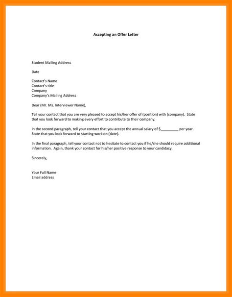 contingent job offer letter    letter template collection