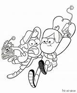 Dipper Colorear Mabel Cipher Wendy Cumple sketch template