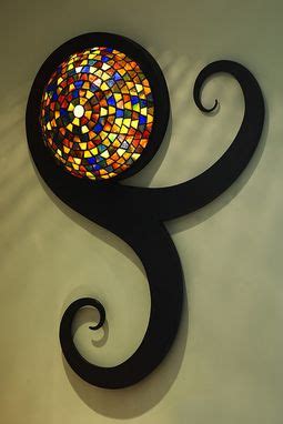 hand crafted tiffany style stained glass wall sconce