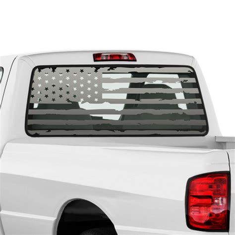 American Usa Us Flag Rear Window Vinyl Decal Back Window Sticker