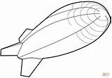 Coloring Airship Blimp Pages Drawing Printable Clipart Air Hot Balloons Simple Getdrawings Clipartmag Categories sketch template