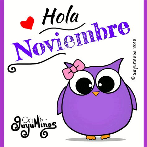 hola noviembre calendario  tarjeta de cumpleanos del mes