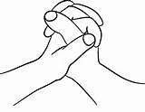 Hands Coloring Pages Open Praying Drawing Clipartmag Step Color sketch template