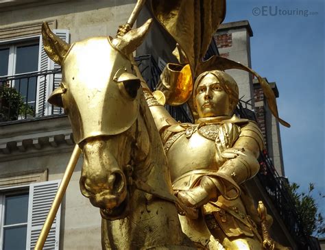 gilded equestrian statue  joan  arc  paris page