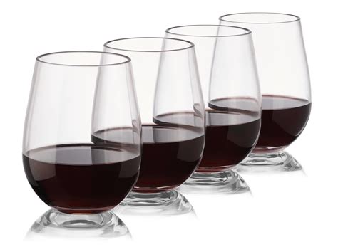 plastic outdoor stemless wine glasses set of 48