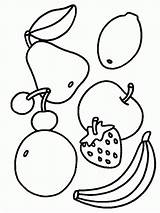 Coloring Pages Vegetables Fruits Food Print Kids Library Clipart sketch template