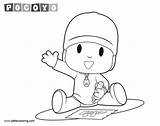 Pocoyo Coloring Drawing Pages Paper Printable Kids Adults sketch template