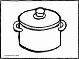 Pot Pages Coloring Cooking Pots Drawing Saucepan Colouring Pans Getdrawings Clipartmag Kitchen sketch template